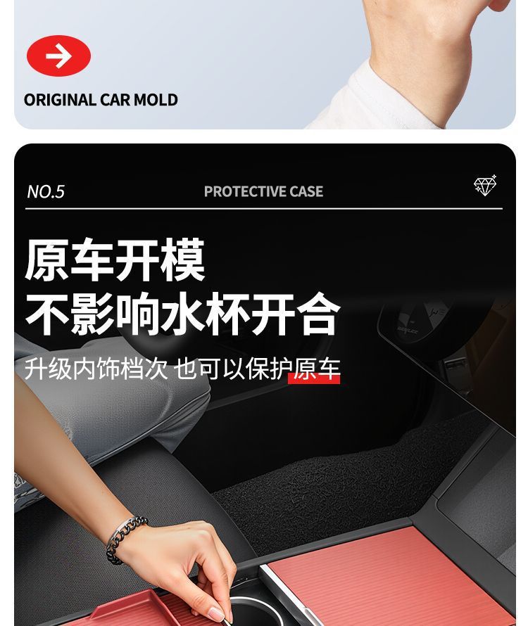 Static Central Control Panel Silicone Anti-Slip Pad for Tesla Model 3/Y