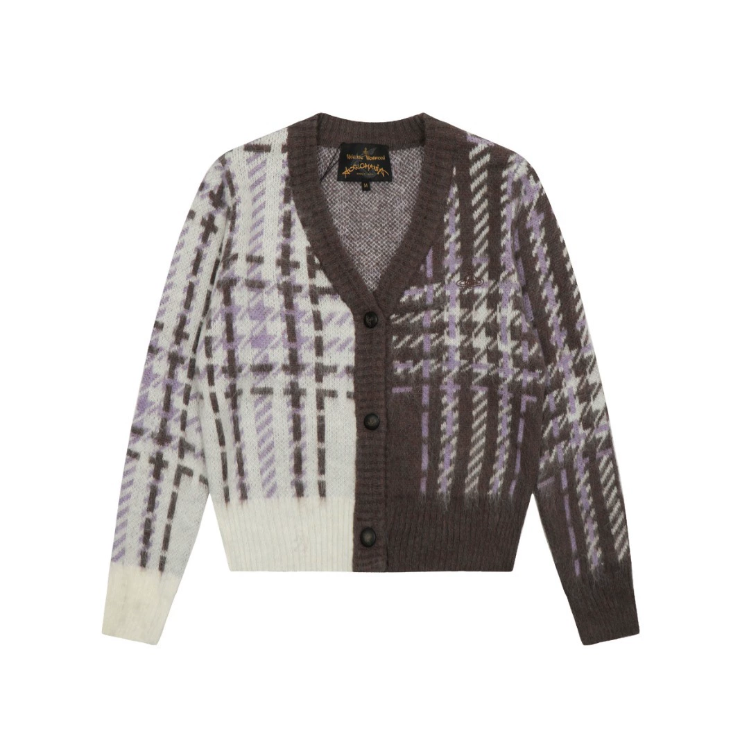 Vivienne Westwood Императрица Мать Weiwei Anzi альпака смешанный многоцветный переключающий ретро кардиган