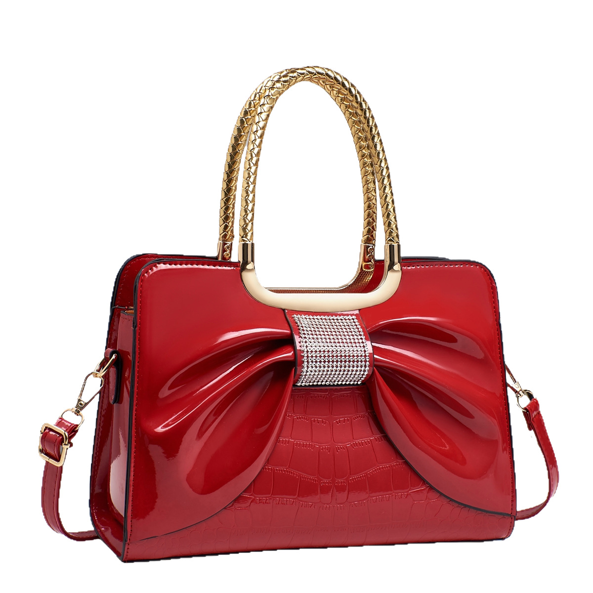 Bolso con diseño de lazo Bolso de hombro simple y dulce Bolso de mensajero casual de viaje de moda Bags transfronterizos