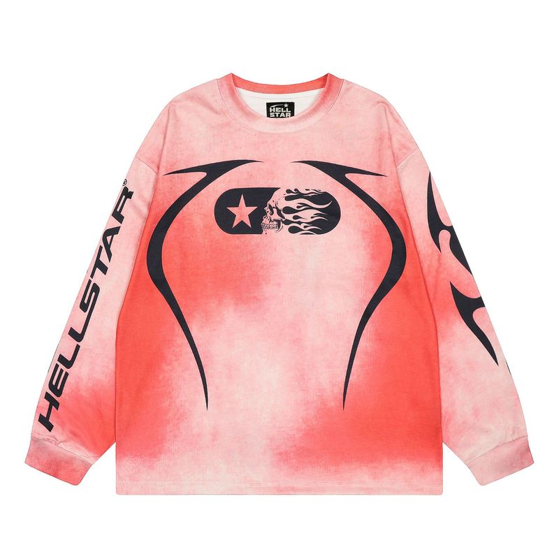 美式潮牌Hellstar地狱之星vintage秋冬长袖打底衫高街休闲卫衣|undefined