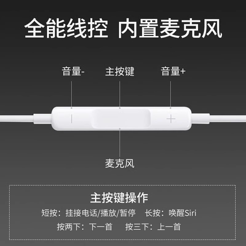 Apple Huawei Xiaomi type-c インターフェイス音楽有線ヘッドフォンに適した 3.5 ミリメートル丸穴携帯電話有線ヘッドフォン|undefined