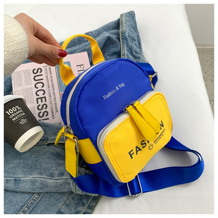 Women's New Fashion Hand-held One-shoulder Hit Color Messenger Bag17*19.5*9.5cm display picture 2