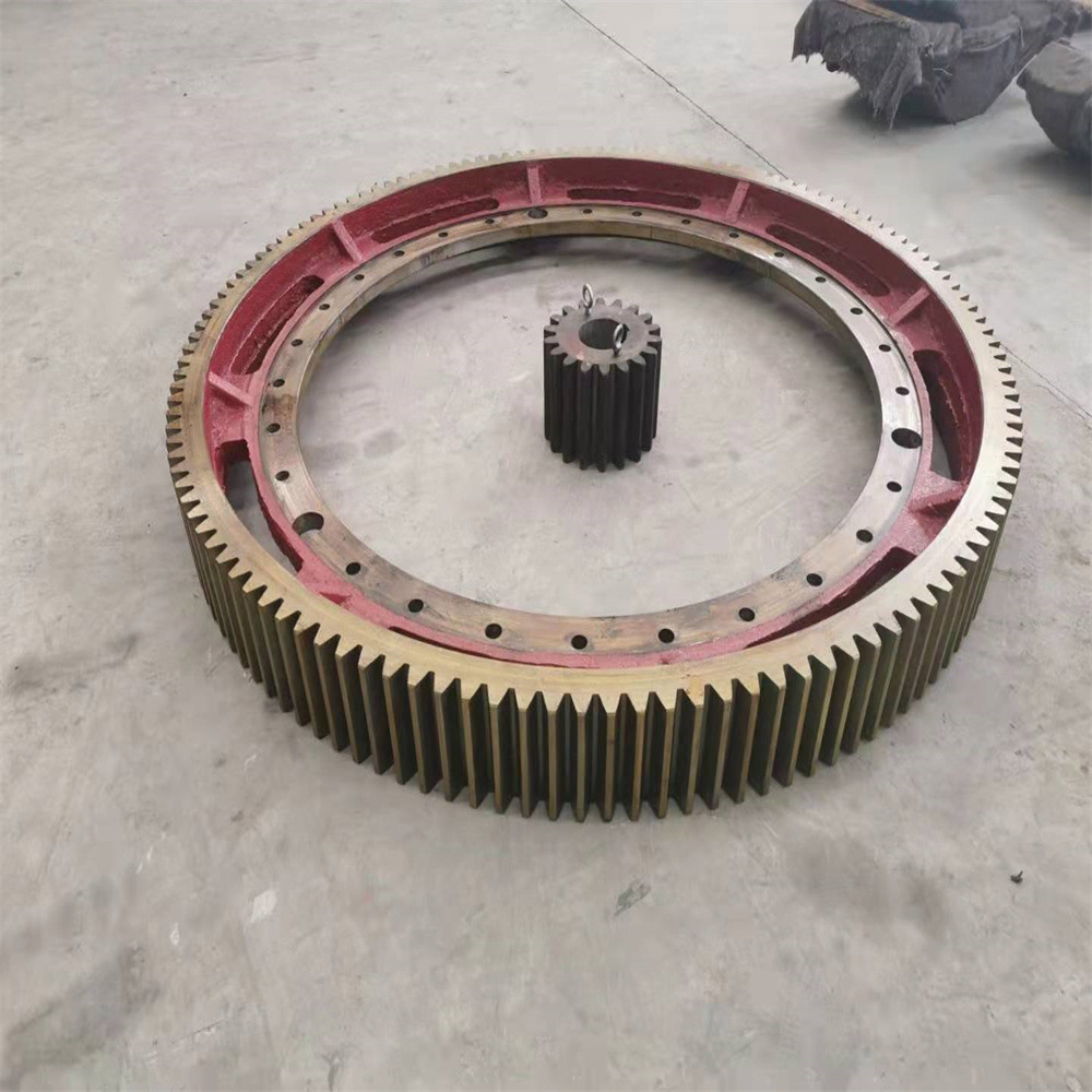 氧化锌烘干机大齿圈铸钢1.6米加工精细各种配件