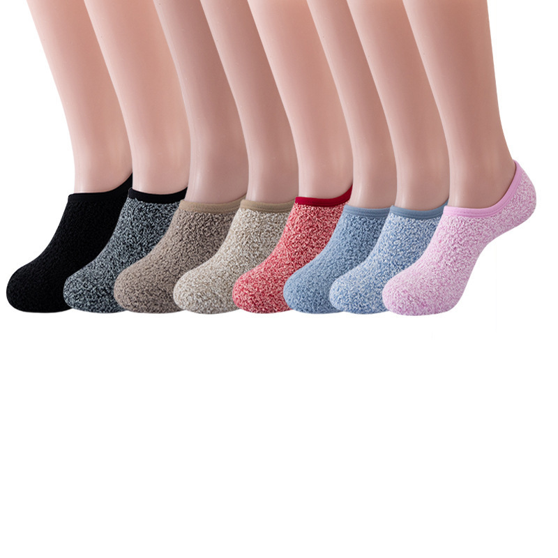 Slipper Socks, Early Education Women's Floor Socks, Thick Socks, Plus Velvet Women's Shoes and Socks, Indoor Yoga Carpet Dance Socks Amazon