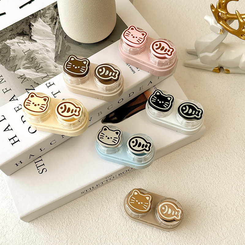 New Cute Contact Lens Box Portable Drawer Type Beauty Pupil Box Cartoon Care Box Compact Companion Box CT72 New Cute Contact Lens Box Portable Drawer Type Beauty Pupil Box Cartoon Care Box Compact Companion Box CT72