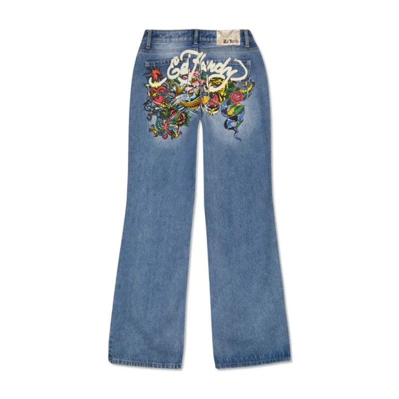 2023 cross-border European and American street fashion brand printed jeans fashionable all-match retro niche autumn straight trousers 2023 cross-border European and American street fashion brand printed jeans fashionable all-match retro niche autumn straight trousers