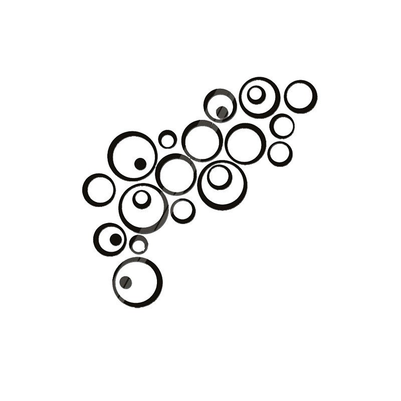 24 Acrylic 3D Stereo DIY Mirror Round Circle Wall Stickers Bedroom Room Decoration_voghion.com