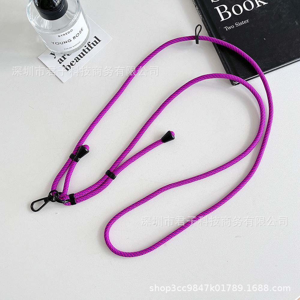 Personalidad japonesa y coreana de doble botón colgante colgante de doble botón colgante ajustable de hombro colgante de cuello para teléfono móvil bolso universal cuerda de botella de agua