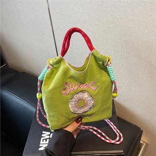 Cross-Border Export Women's Bag 2025 New Urban Simple Fashion Shopping Bag Single Shoulder Diagonal Handbag Nylon Wholesale
