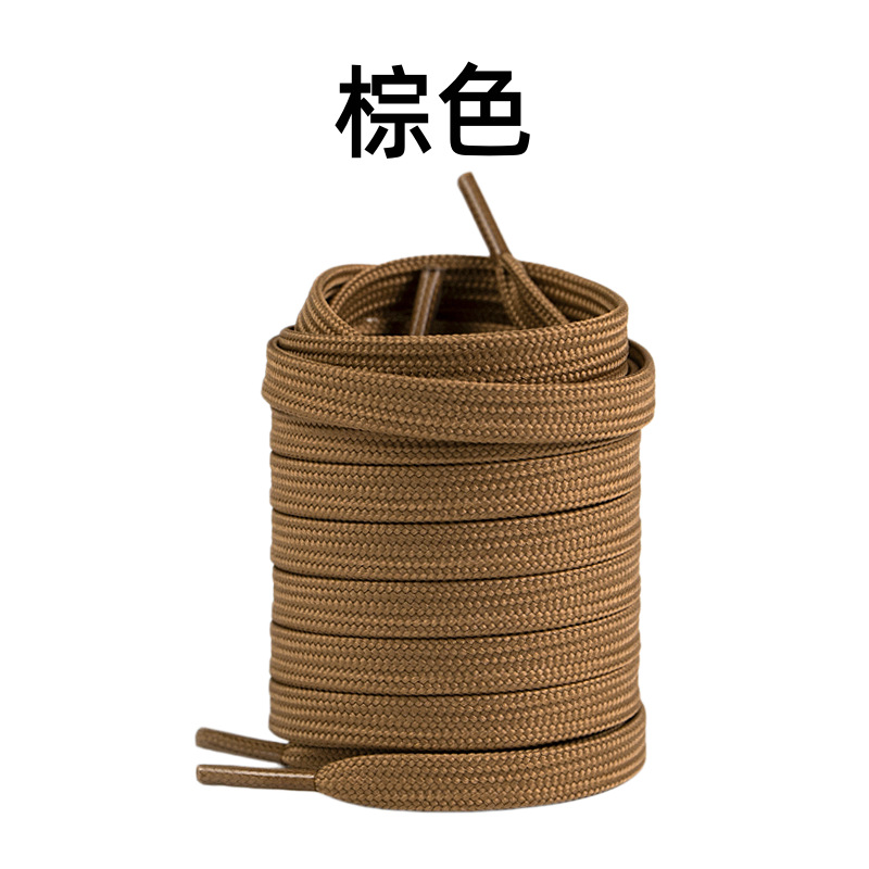 8mm de ancho poliéster doble capa plana engrosada cordón de zapato adaptar a la fuerza aérea No. 1 zapatos deportivos casuales cordón de zapato en stock image 21