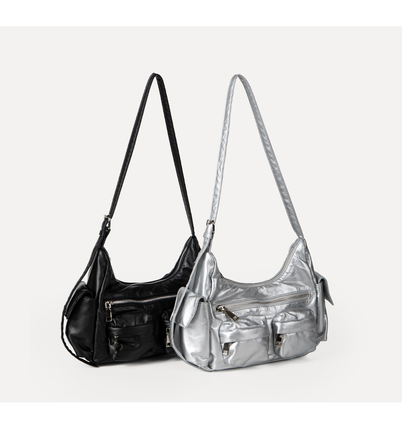 Hõbedane crossbody õlakott naistele stiilne ja mitmekülgne_voghion.com