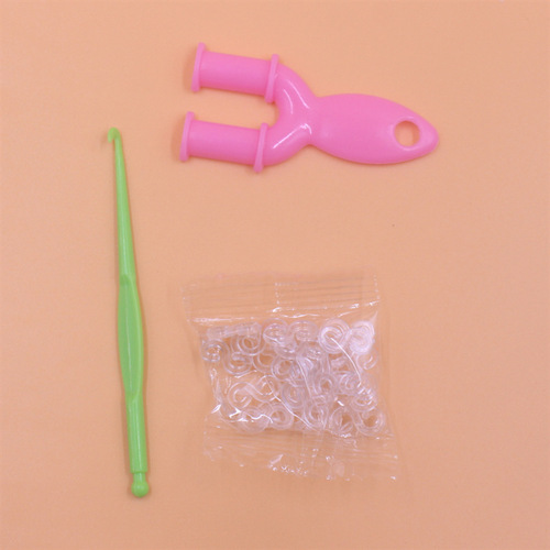 Cartoon Plum Blossom Mini Set Small Box Rainbow Circle Rainbow Rubber Band Weaving Machine