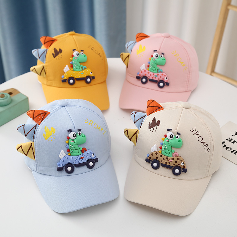 140g Weight Cotton Blend, Polyester Fabric Type Baseball Cap Hats Type 1 Piece Quantity Outdoor, Daily Occasion Dinosaur Pattern Summer, Spring Season Children Unisex Gender Cartoon Style Style Children Unisex Cartoon Style Dinosaur Baseball Cap 2