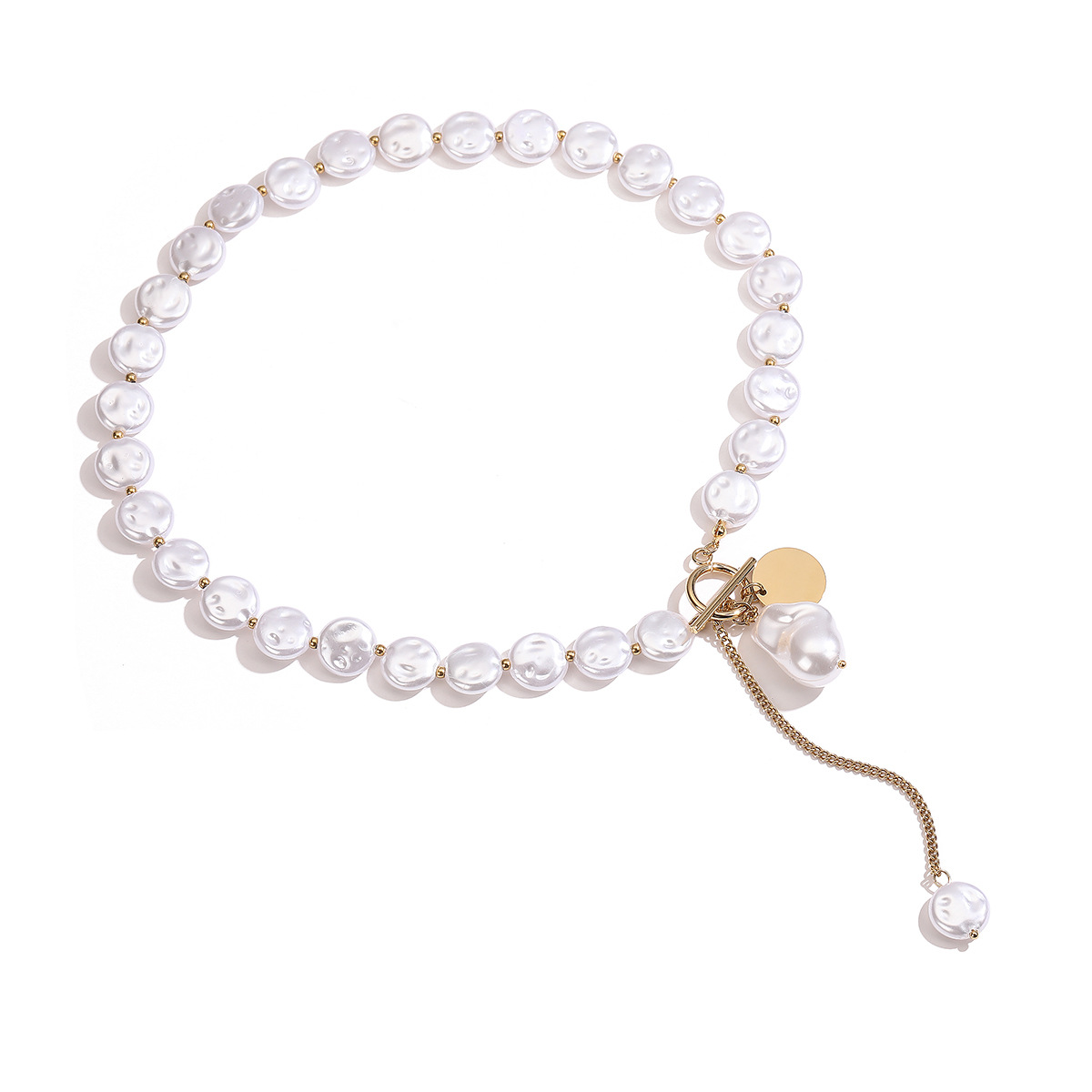 All Seasons Season Women's Gender Casual Elegant Lady Geometric Artificial Pearl Beaded Chain Beaded Necklaces Wholesale