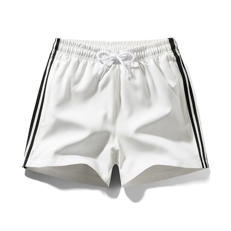 Three Bar Shorts Loose Casual Thin Running Pocket Zipper Outer Wear Summer Quick-drying Pants Cross-border Customization