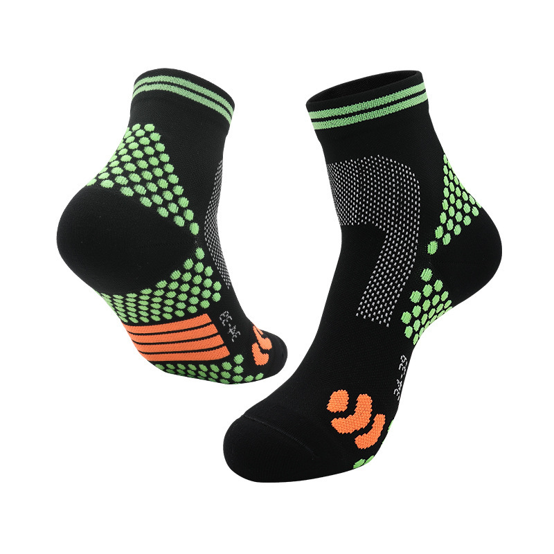 Calcetines deportivos profesionales maratón corriendo fitness calcetines de toalla para hombres calcetines cortos transpirables para mujeres con fondo de masaje absorbente de sudor