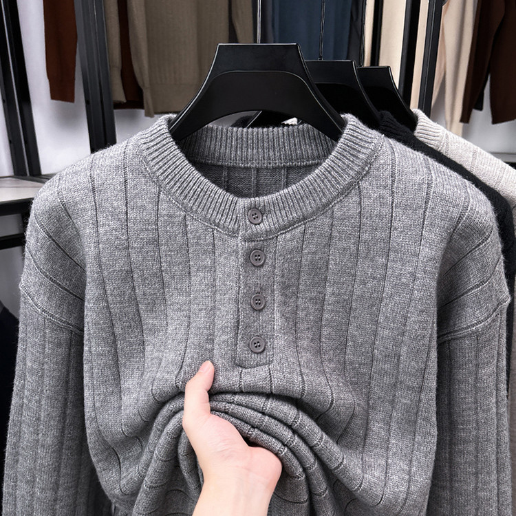 Comercio exterior invierno / otoño jersey de punto de moda americano perezoso hombre moda hombre suéter de punto relajado casual