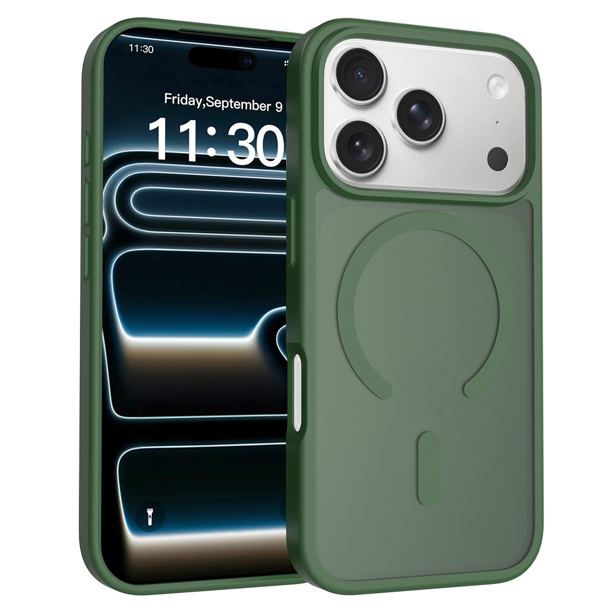 Funda para teléfono móvil iPhone17 Promax para uso transfronterizo Funda esmerilada con sensación de piel de escudo plateado Funda magnética de manzana 17Air