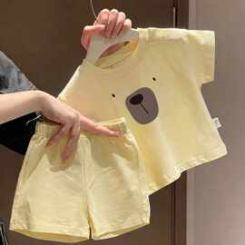 婴儿套装夏季薄款宝宝2026短袖五分裤两件套儿童男童衣服夏装童装