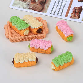 立体夹心奶油面包食玩手工diy奶油胶配饰树脂小配件饰品材料批发