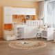 Children's Half-height Bed Wardrobe Bed Boy's Bed Girl's Bed with Wardrobe Desk Integrated Storage Bed Drawable Wardrobe Bed