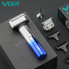 VGR365 Cross-border Foreign Trade Reversible Razor Gradient Color Multi-function Three-in-One Eyebrow Trimming Electric Shaver