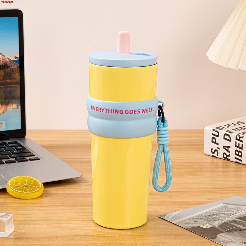 クロスボーダー高品質スリング断熱カップステンレス鋼コーヒーカップ新しいアイスバーカップストローリングウォーターカップ大容量|undefined