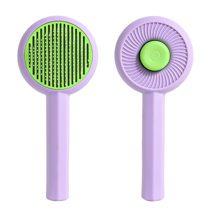 Peine para Eliminar Pelo de Mascotas Original al por Mayor, Universal para Perros y Gatos, Eliminación de Pelo Flotante con un Clic, Peine de Acero Inoxidable, Peine para Gatos