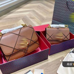 Tb bricsチェーンバッグ牛革女性ハンドバッグ本革女性バッグファッション百合シングルショルダーバッグ女性
