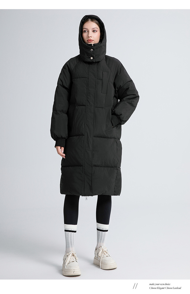 Women's Long Padded Coat Oversized Hooded Parka For Winter_voghion.com