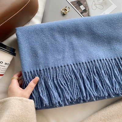 Nouvelle écharpe en cachemire Mirad de couleur unie pour femme en hiver, avec fil haut de gamme en dopamine et imitation de cachemire pour plus de chaleur et de cou_voghion.com