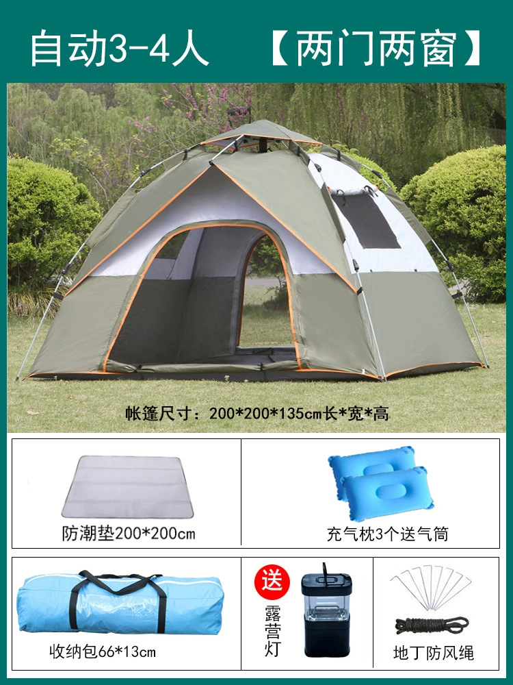 Travel tent, automatic equipment for camping, increased thickness, fully automatic