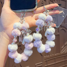 原创手工diy毛球串珠手机链条钥匙扣挂件汽车包包钥匙链挂饰配件