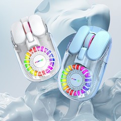T9 リアクター ワイヤレス透明充電デュアル モード RGB 人間工学に基づいた Bluetooth マウス