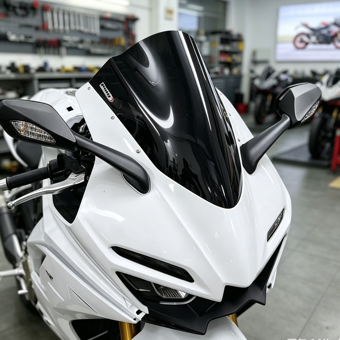 Suitable for Zhang Xue motorcycle ZX820RR, modified with a taller windshield, 820RR racing front windshield lens, and goggles