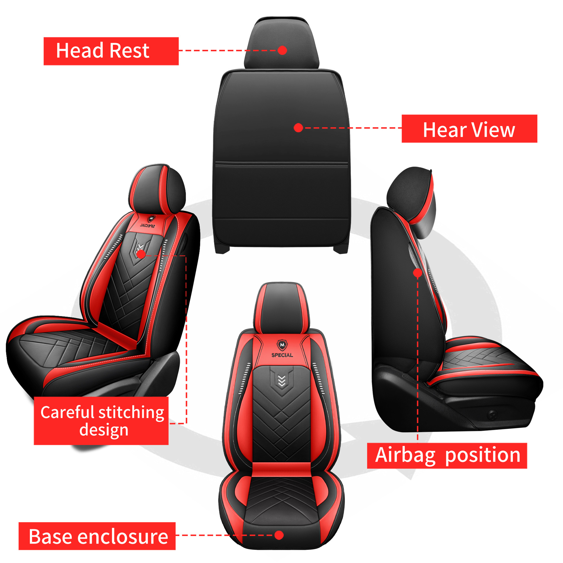Cross-Border Foreign Trade Car Seat Cushions, Universal for All Seasons, Five-Seater Single Seat Cushion, Full Leather Surround, Factory Wholesale and Dropshipping