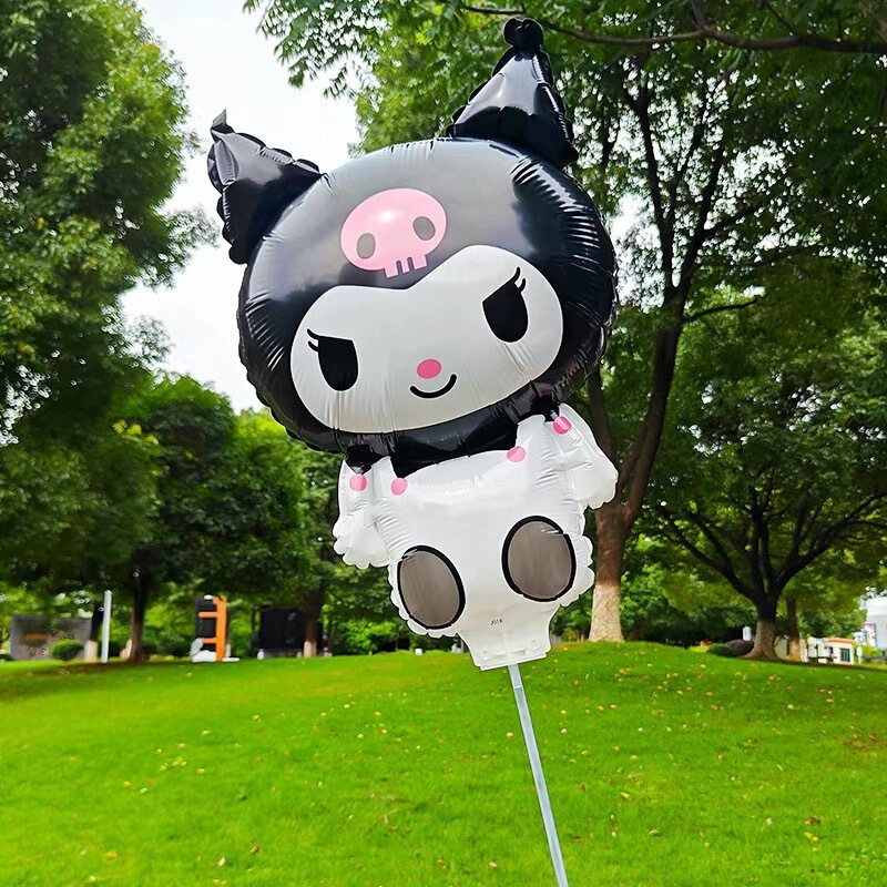 クリップバルーンアルミフィルムトレーラーハンドヘルドスティック子供用漫画バルーンホルダーストリートバルーンハンドヘルドストールネザーバルーン|undefined