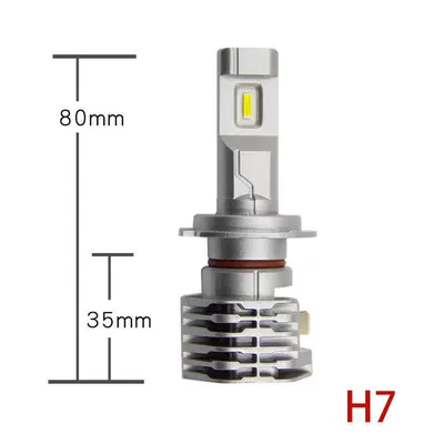 Cross-Border Automotive Led Headlights with Ultra-Bright White Light, Automatic Heat Dissipation, Non-Damaging Installation, Motorcycle H4 Three-Prong Interface Headlight (Ön faralar) - h7-white-lightsingle-