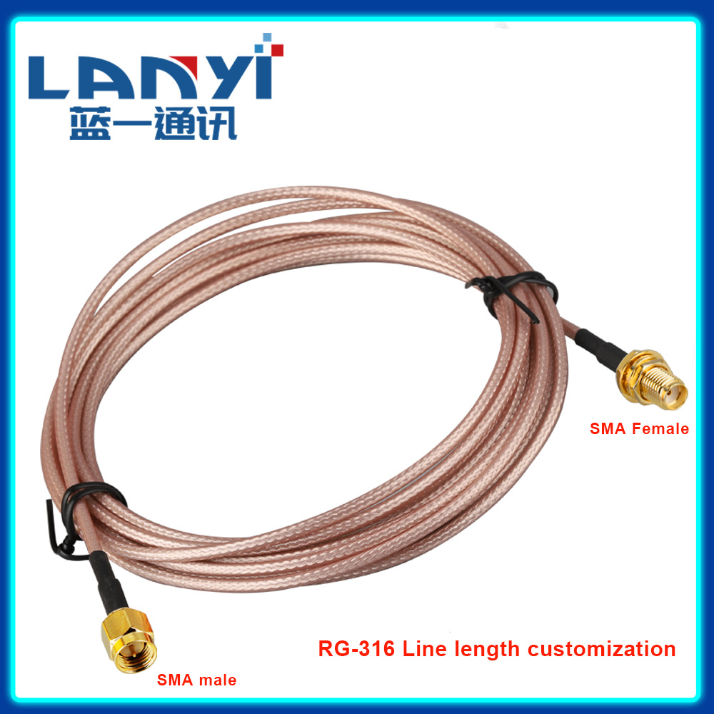 SMA转接线RG316线镀银耐高温线GPS GSM延长线射频线公对母