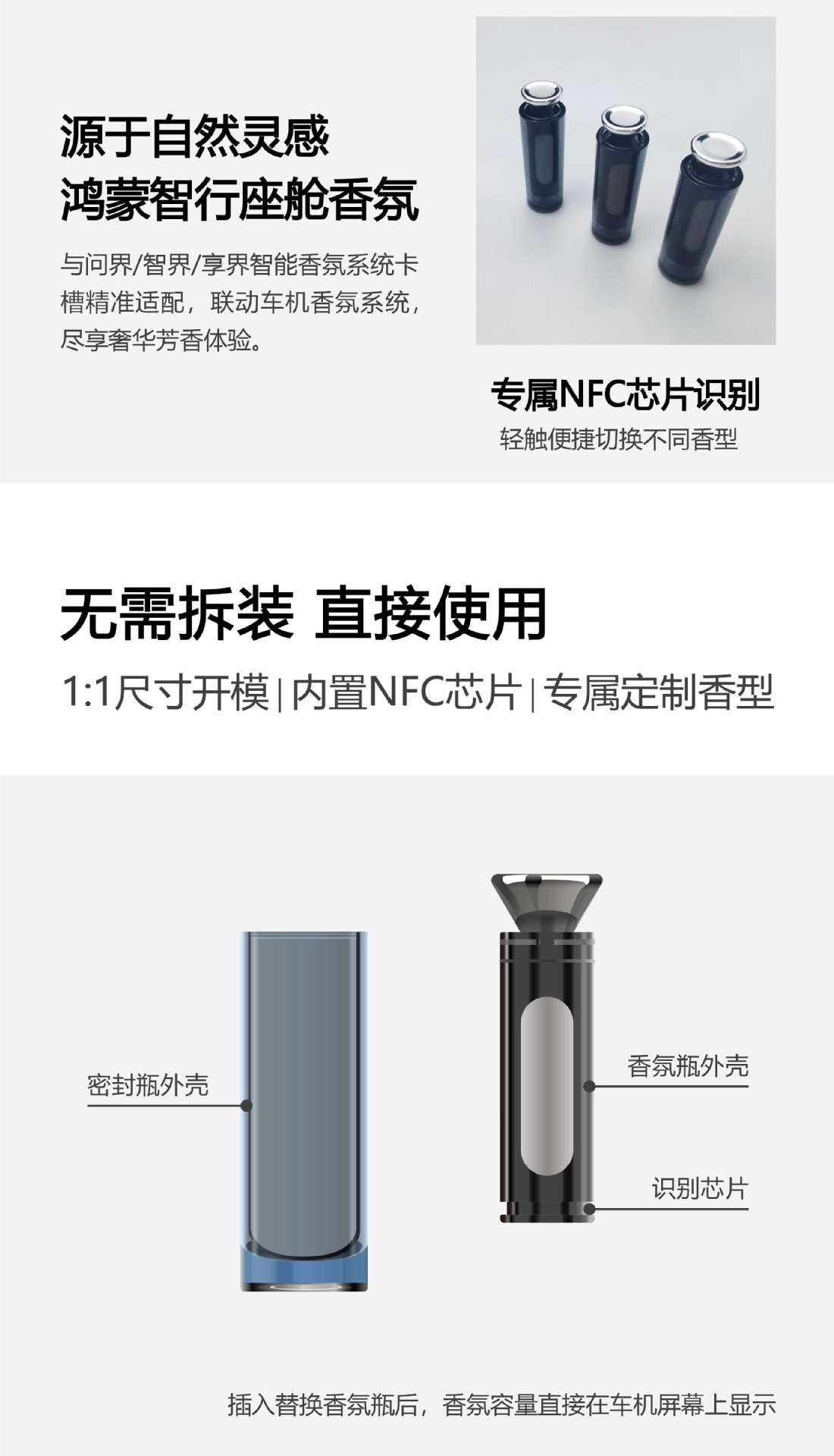 Wenjie M9 Fragrance Replacement Pack Enjoys S9 Zhijie R7/S7 Car Aromatherapy Directly Replaces the Original Shell Core