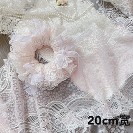 日单蝴蝶结双边睫毛人鱼姬幻彩微弹力蕾丝花边大肠发圈娃衣辅料