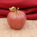 黄铜红苹果仿真铜金苹果摆件客厅摆设平平安安圣诞节礼物礼品摆件