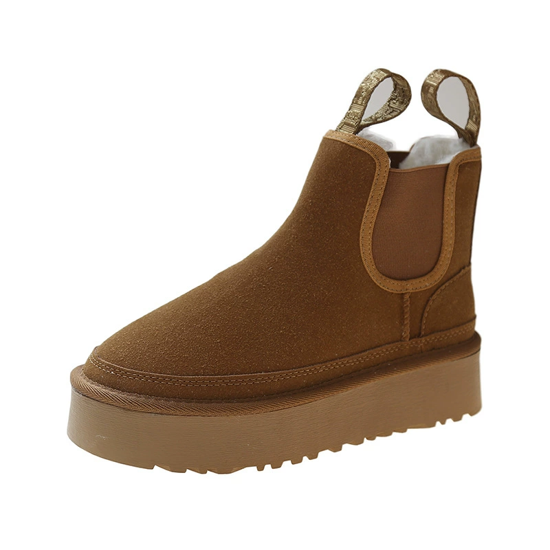 High winter warm boots platform, non-slip keep warm shoes, plus size
