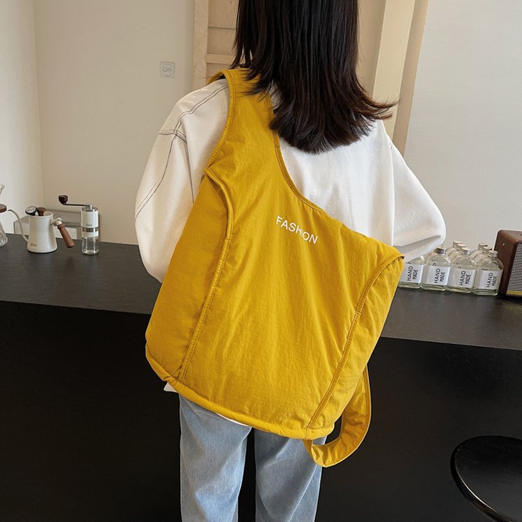 2024 nuevo estilo salvaje estilo perezoso lindo amarillo de gran capacidad mochila multiusos mochila escolar de clase de estudiante