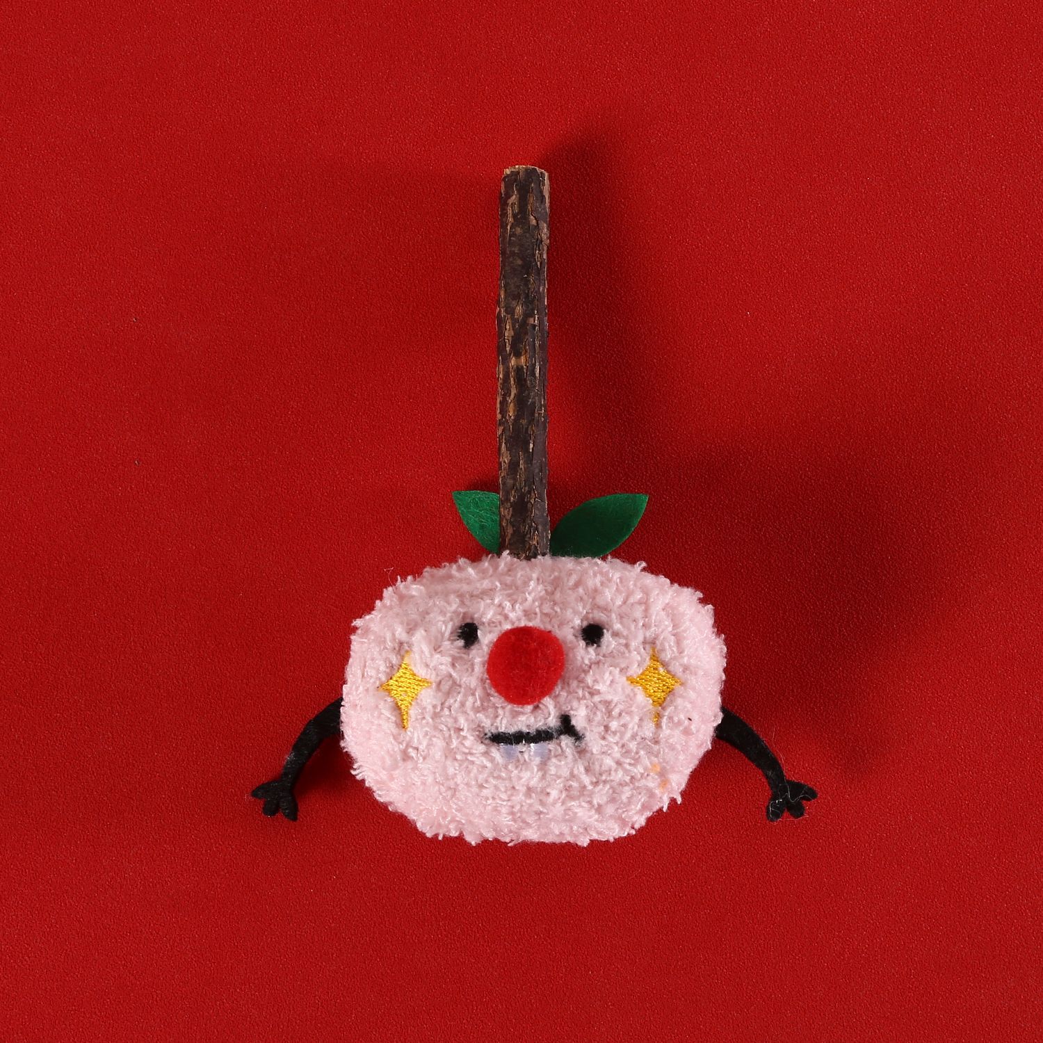 Año Nuevo gato mascota peluche palillos de dientes de madera Tianqian limpieza de dientes aliento fresco naranja fruta naranja juguete