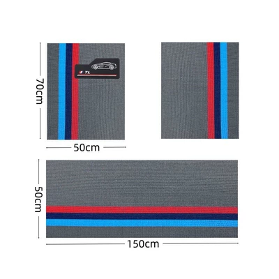 cars, the Snowy carpet-style car – Universal Foot Pad - bmw-gray-front-5070-rear-50150-snowy-3-piece-set