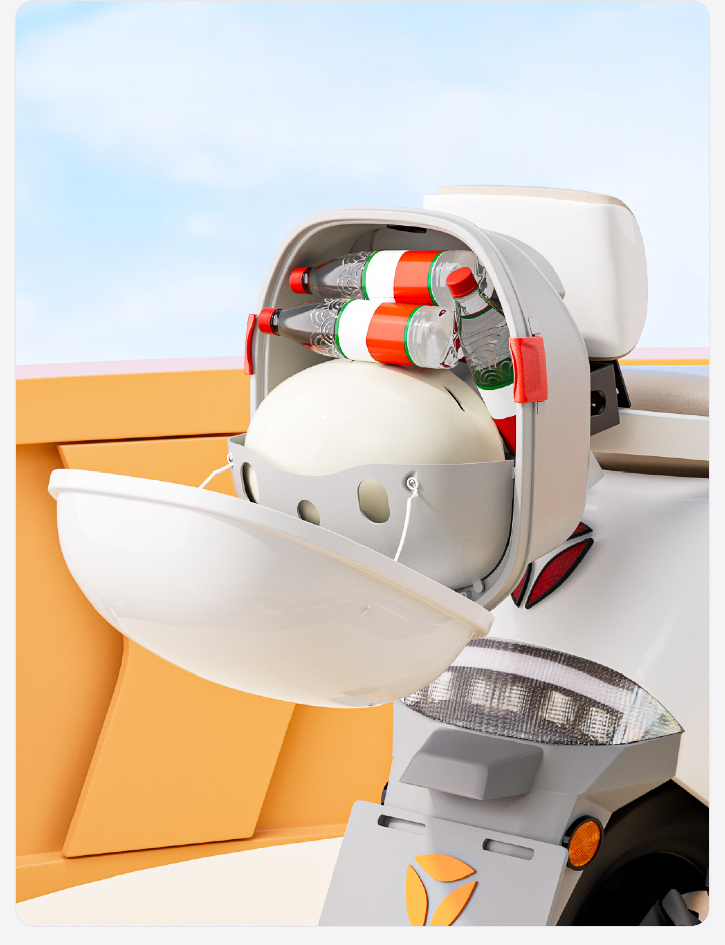 New model electric vehicle trunk, universal electric scooter rear backrest tail box, UFO-shaped storage, thickened electric scooter trunk