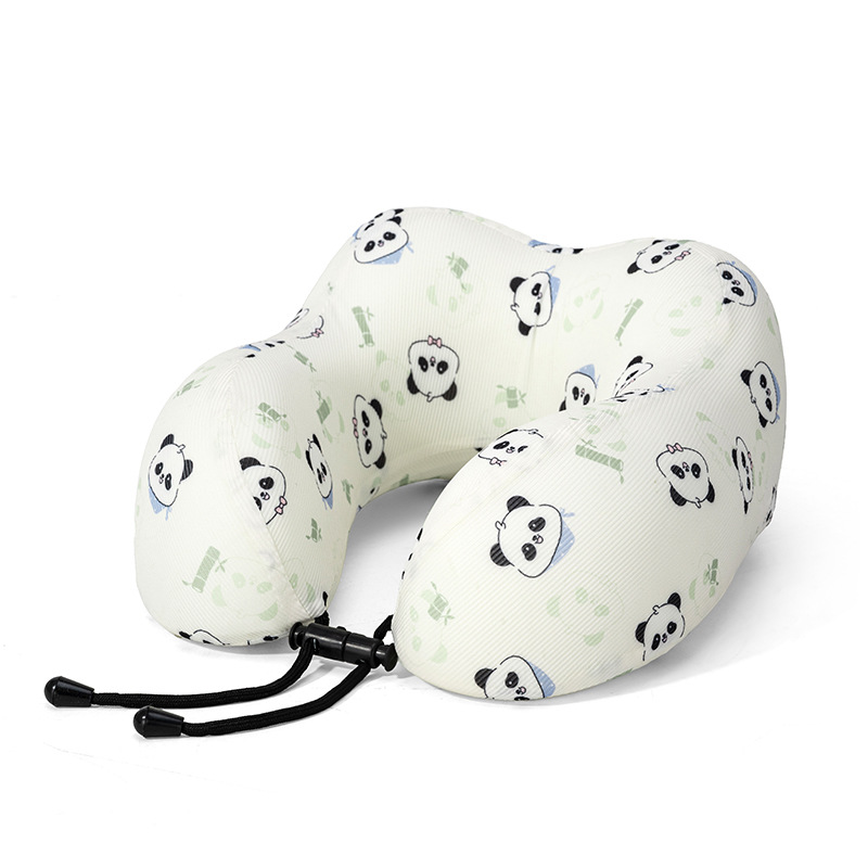 Verano helado sensación fría protección de cuello almohada en forma de U portátil almacenable memoria almohada de cuello de algodón almohada de avión almohada al por mayor existencias