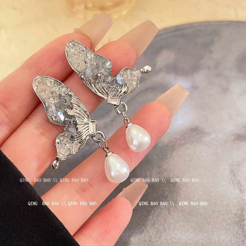 Серьги S925 серебро, игла, легкая роскошь цветочный дизайн, модный корейский стиль, множество цветов