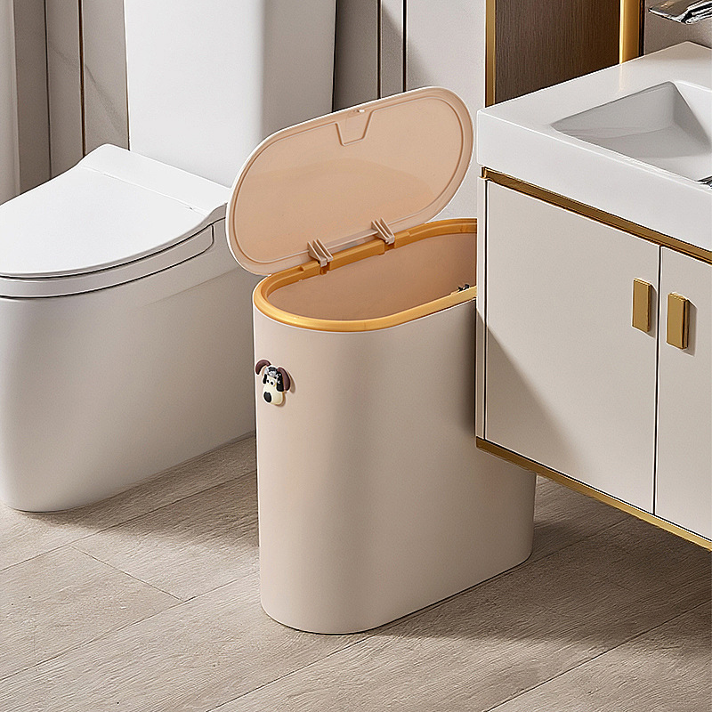 contenedor de basura especial de alto valor facial para inodoro doméstico tipo prensado con canasta de papel cubierta para cocina inodoro